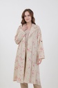 Airy Floral Long Coat Beige